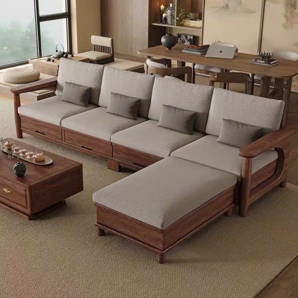 Alternative view of Ghế Sofa Gỗ Ngăn Kéo Phong Cách Hiện Đại VS102