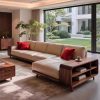 Ghế Sofa Góc Gỗ Phong Cách Hiện Đại Sang Trọng VS105