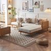 Ghế Sofa Góc Gỗ Phối mây Phong Cách Hiện Đại VS112