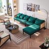 Ghế Sofa Góc Gỗ Phối mây Phong Cách Hiện Đại VS113
