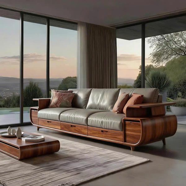 Alternative view of Ghế Sofa Gỗ Ngăn Kéo Phong Cách Hiện Đại VS122