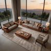 Ghế Sofa Gỗ Ngăn Kéo Phong Cách Hiện Đại VS122
