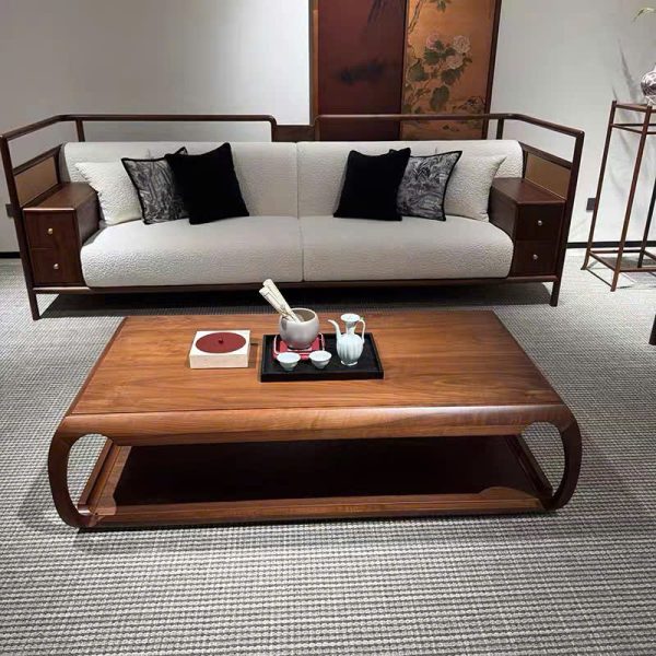 Alternative view of Ghế Sofa Gỗ Phối Mây Phong Cách Indochine Hiện Đại VS123