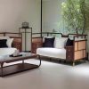 Ghế Sofa Gỗ Phối Mây Phong Cách Indochine Hiện Đại VS123