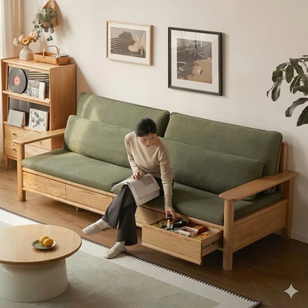 Alternative view of Ghế Sofa Gỗ Có Ngăn Kéo Phong Cách Hiện Đại VS131