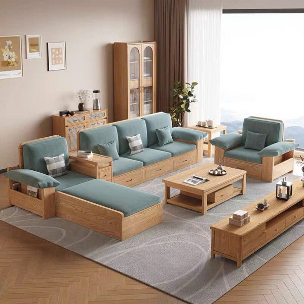 Alternative view of Ghế Sofa Gỗ Ngăn Kéo Phong Cách Hiện Đại VS135