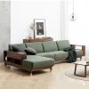 Ghế Sofa Góc Gỗ Phối mây Phong Cách Hiện Đại VS139