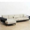 Ghế Sofa Góc Gỗ Phối mây Phong Cách Hiện Đại VS139
