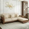 Bộ Ghế Sofa Gỗ Tự Nhiên Có Kệ Để Đồ VS140
