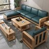 Bộ Ghế Sofa Gỗ Tự Nhiên Có Kệ Để Đồ VS140