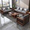 Bộ Ghế Sofa Gỗ Tự Nhiên Có Kệ Để Đồ VS140