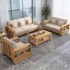 Bộ Ghế Sofa Gỗ Tự Nhiên Phong Cách Hiện Đại VS141